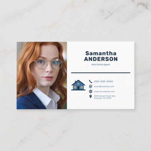 アイコンカスタムと写真 – 実在Estate Agent 名刺 (正面)