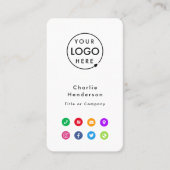 アイコンカラフル |ソーシャルメディアロモダンゴ 名刺 (正面)