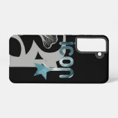 アイコンサムスンケーストレンド抽象芸術ブルー海 SAMSUNG GALAXYケース (裏面横)