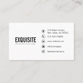 アイコンシンプル付きのプロフェッショナルとアイコン 名刺 (裏面)