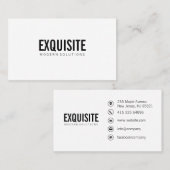 アイコンシンプル付きのプロフェッショナルとアイコン 名刺 (正面/裏面)