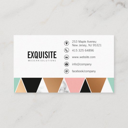 アイコンシンプル付きプロフェッショナル名刺 名刺 (裏面)