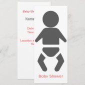 アイコンベビーシャワー招待状 招待状 (正面/裏面)