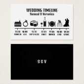 アイコンミニマルのタイムラ結婚イムカード (正面&裏面)