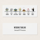 アイコンモダンのタイムラ結婚インミニカード (正面&裏面)