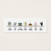 アイコンモダンのタイムラ結婚インミニカード (正面)