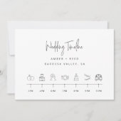 アイコンモダンのタイムラ結婚イン順序イベントカード (正面)