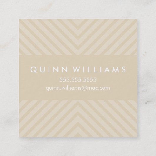 アイコンモダンロゴOctogon幾何学角の自然角 スクエア名刺 (裏面)