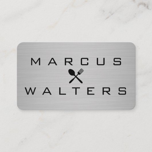 アイコンモダン付きルクセンメタル 名刺 (正面)