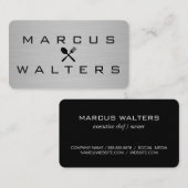 アイコンモダン付きルクセンメタル 名刺 (正面/裏面)