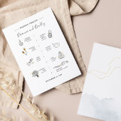 アイコンモダン結婚式の日程 ノートカード