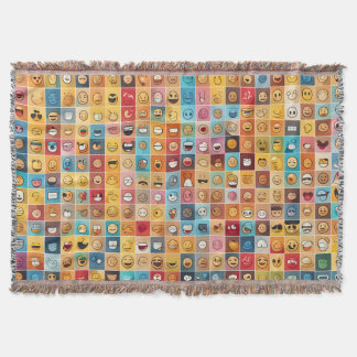 アイコン付きのシームレスなパターン スローブランケット