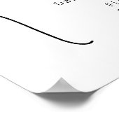 アイコン付きのポスター形式のカジュアルウェディングプログラム ポスター (角)