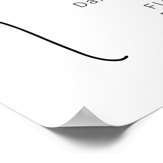 アイコン付きのポスター形式のカジュアルウェディングプログラム ポスター (角)