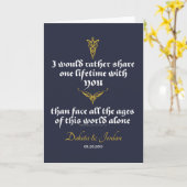 アイコン付き「One Lifetime With You」引用文 カード (黄色い花)