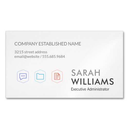 アイコン企業の マグネット名刺 (正面)