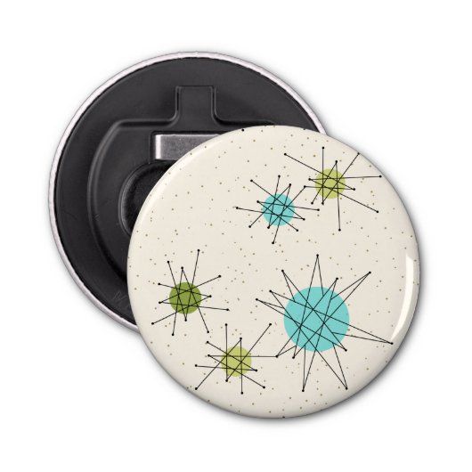 アイコン原子スターバストボタン型栓抜き 栓抜き (正面)