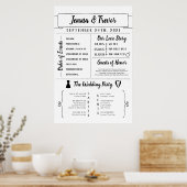 アイコン素朴のポスター付き結婚式 プログラム ポスター (キッチン)