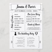 アイコン素朴付き結婚式 プログラム (正面)