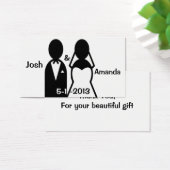 アイコン結婚のカップルサンキューカード (デスク)