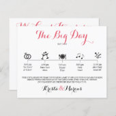 アイコン結婚の旅程 – 目的地の結婚式 (正面/裏面)