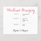 アイコン結婚の旅程 – 目的地の結婚式 (裏面)