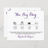 アイコン結婚の旅程 – 目的地の結婚式 (正面/裏面)