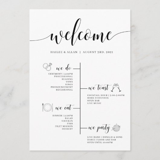 アイコン結婚付きのタイムラインプログラム プログラム (正面)