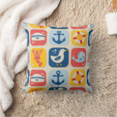 アイコン航海ののグリッドパターン クッション (ブランケット)