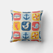 アイコン航海ののグリッドパターン クッション (裏面)