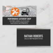 アイコン車の |整備士固定エンジン 名刺 (正面/裏面)