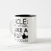 -アイコン髭のようにだけ…よりクールなパパのような叔父さん、 ツートーンマグカップ (正面左)