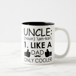 -アイコン髭のようにだけ…よりクールなパパのような叔父さん、 ツートーンマグカップ
