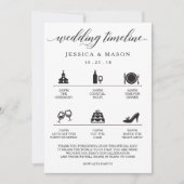 アイコン ウェディング アイテムとウェディング ウェルカム 招待状 (正面)