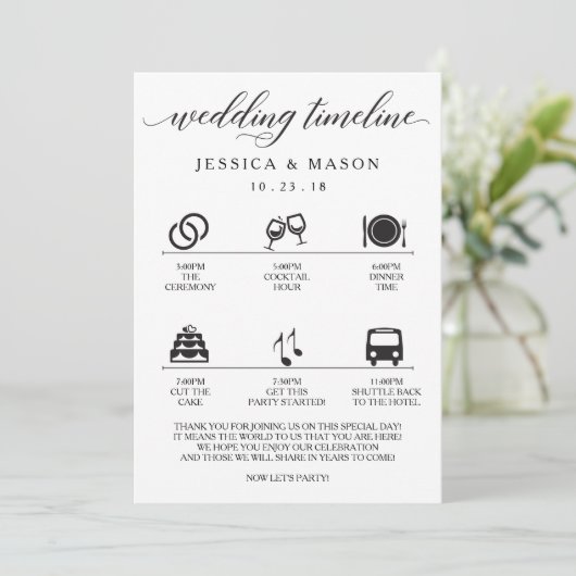 アイコン ウェディング アイテム - 結婚式の案内とウェルカムメッセージ (スタンド正面)