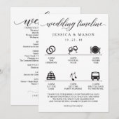 アイコン ウェディング アイテム - 結婚式の案内状とウェルカムメッセージ (正面/裏面)