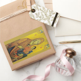 アイコン・オブ・ヴァージン・メアリ・フォトプリント 長方形シール