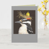 アイコーンハットカード付きウッドペッカー カード (黄色い花)
