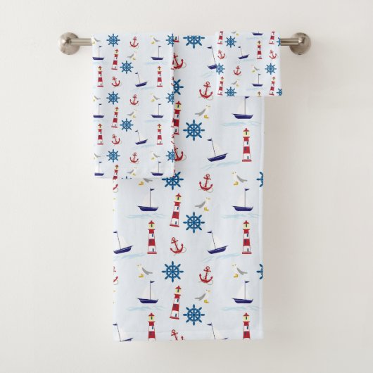 アイコ航海のンライトハウスボートいかりシーファリング バスタオルセット (インサイチュ)