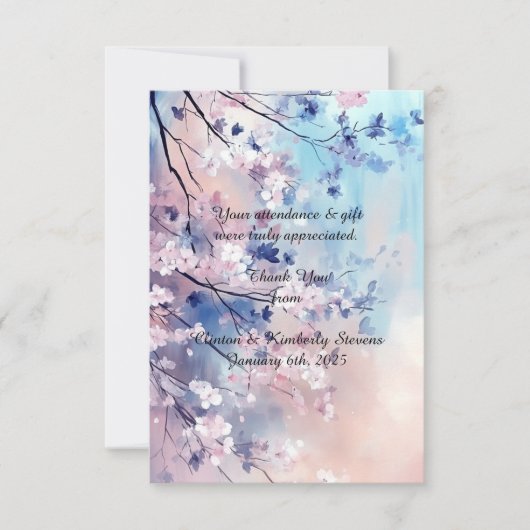 アイコ カスタマイズ フラット サンクス カード (正面)