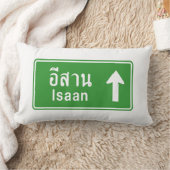 アイサンアヘッド⚠タイ高速道路交通標識⚠ ランバークッション (ブランケット)