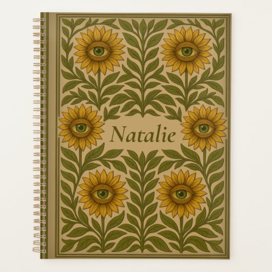 アイサンフラワーヴィンテージフローラ名前をカスタムするプランナー プランナー手帳 (正面)