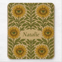 アイサンフラワーヴィンテージフローラ名前をカスタムするマウスパッド マウスパッド