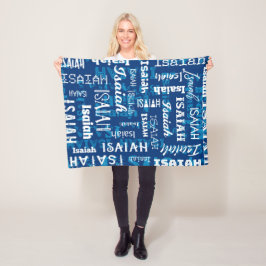 アイザイアのパーソナライズな名前をカスタムする フリースブランケット