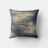 アイザイアの40:31のカスタムなキリスト教の聖書の詩のギフト クッション (裏面)
