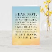 アイザイアの41:10の聖書の引用文 カード (黄色い花)