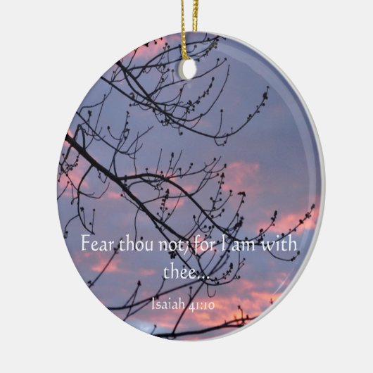 アイザイアの41:10の聖書の詩 セラミックオーナメント (左)