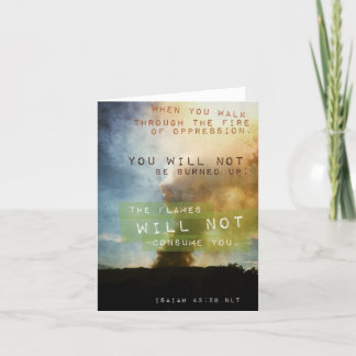 アイザイアの43:2の感動的なnotecard カード