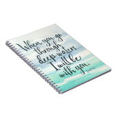 アイザイアの43:2の深海の水彩画の聖書のノート ノートブック (右側)