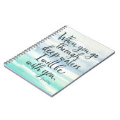 アイザイアの43:2の深海の水彩画の聖書のノート ノートブック (左側)